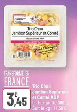 Trio Chou Jambon Supérieur et Comté AOP
