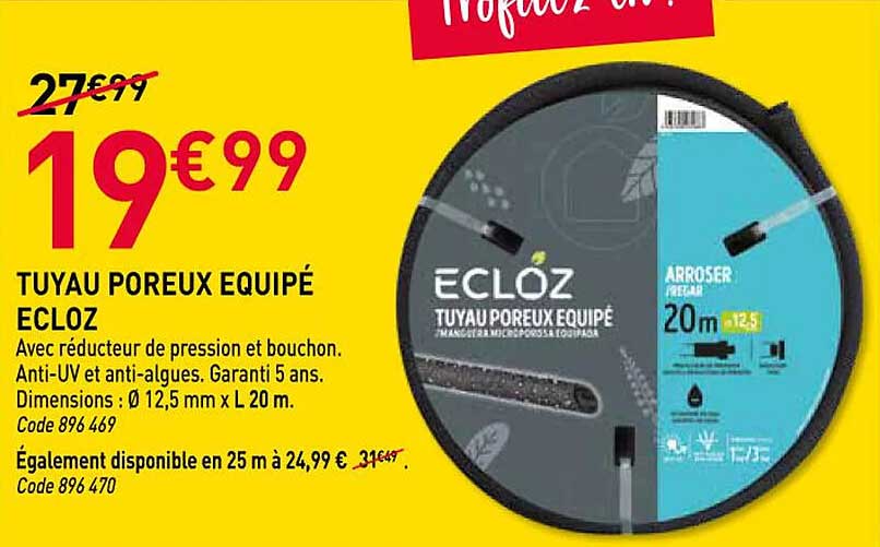 TUYAU POREUX EQUIPE ECLOZ