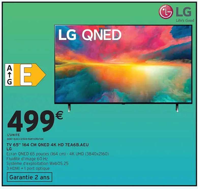 TV 65" 164 CM QNED 4K HD 7EA6B.AEU LG