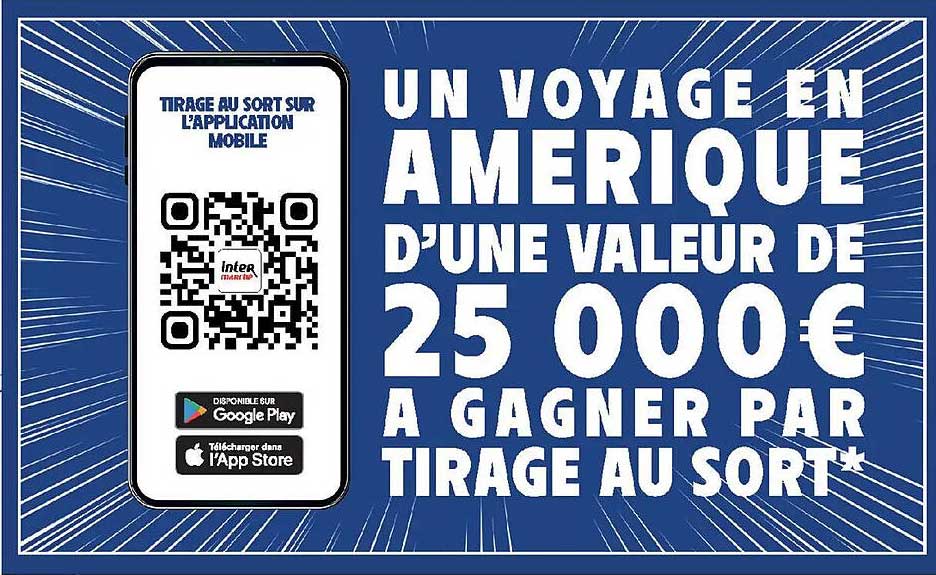 UN VOYAGE EN AMERIQUE D'UNE VALEUR DE 25 000€ A GAGNER PAR TIRAGE AU SORT