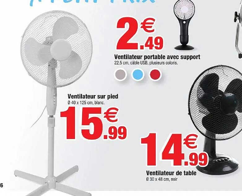 Ventilateur portable avec support