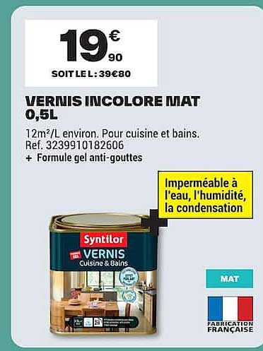 VERNIS INCOLORE MAT 0,5L