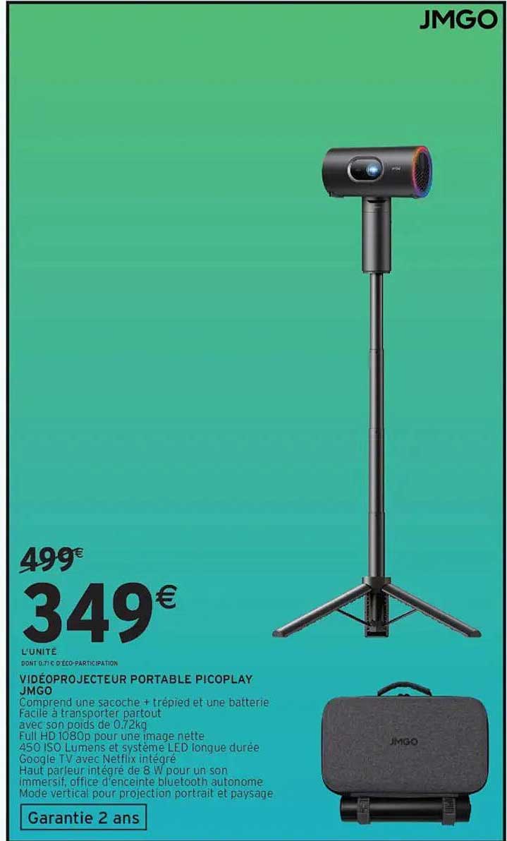 VIDÉOPROJECTEUR PORTABLE PICOPLAY JMGO