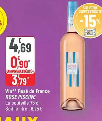 Vin* Rosé de France ROSE PISCINE