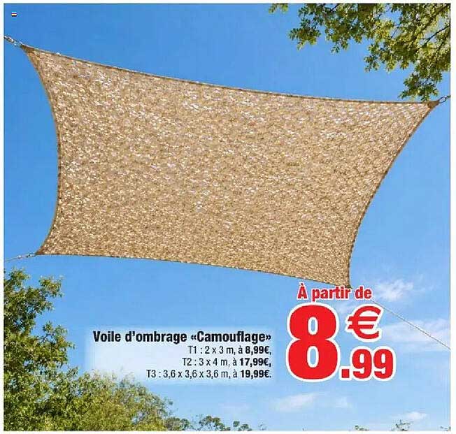 Voile d’ombrage «Camouflage»