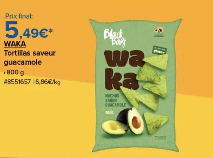 WAKA Tortillas saveur guacamole