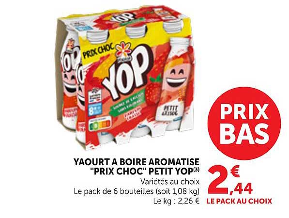 YAOURT A BOIRE AROMATISE "PRIX CHOC" PETIT YOP(3)