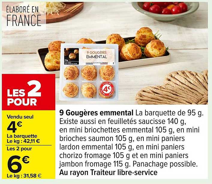 9 Gougères emmental
