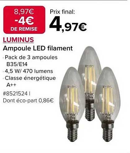 Ampoule LED filament