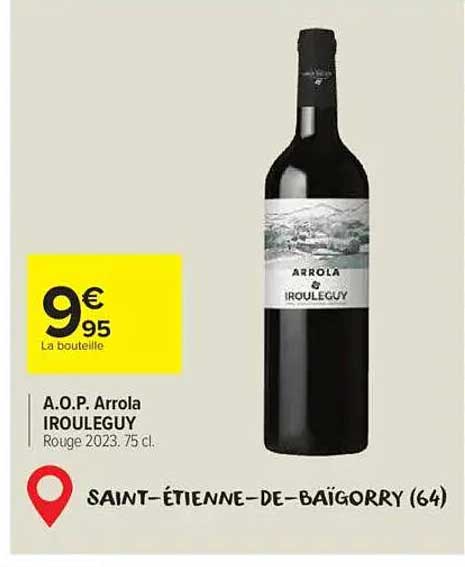 A.O.P. Arrola Irouléguy Rouge 2023, 75 cl