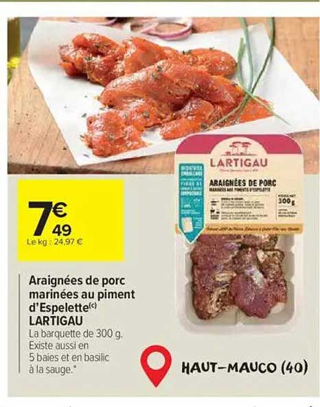 Araignées de porc marinées au piment d'Espelette(c) LARTIGAU