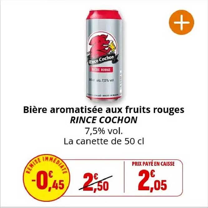 Bière aromatisée aux fruits rouges RINCE COCHON
