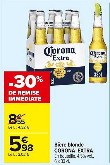Bière blonde CORONA EXTRA