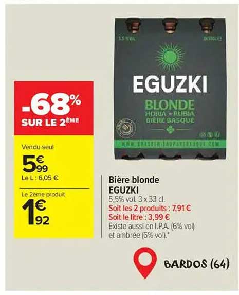 Bière blonde EGUZKI