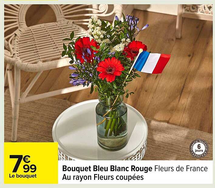 Bouquet Bleu Blanc Rouge Fleurs de France
