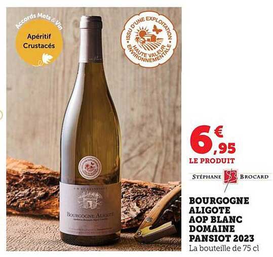 BOURGOGNE ALIGOTE AOP BLANC DOMAINE PANSIOT 2023