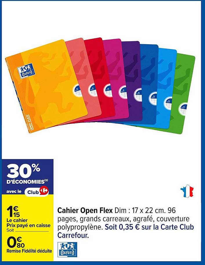 Cahier Open Flex