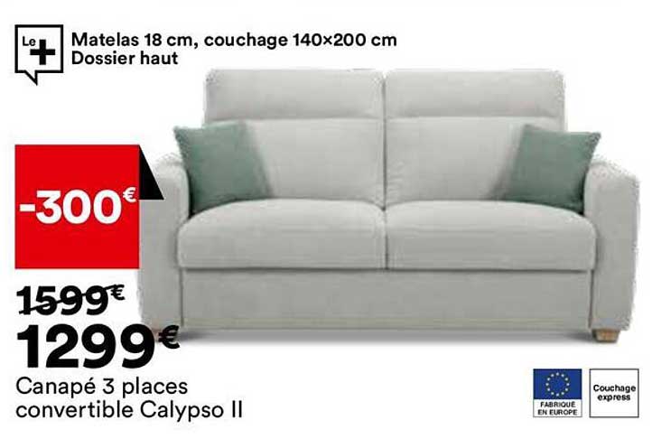 Canapé 3 places convertible Calypso II