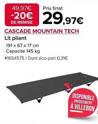 CASCADE MOUNTAIN TECH Lit pliant