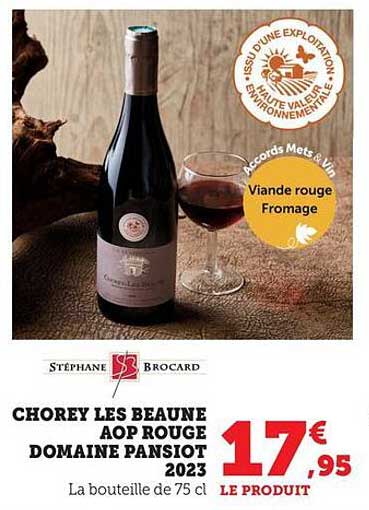 Chorey les Beaune AOP Rouge Domaine Pansiot 2023