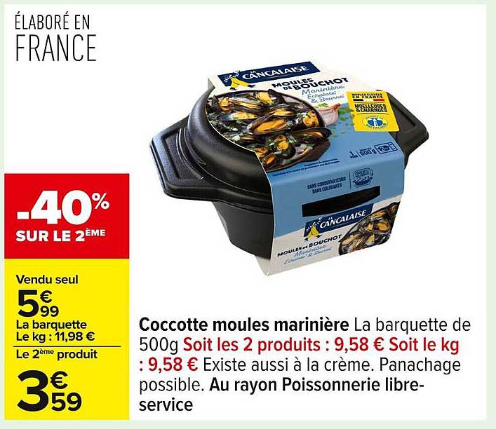 Cocotte moules marinière