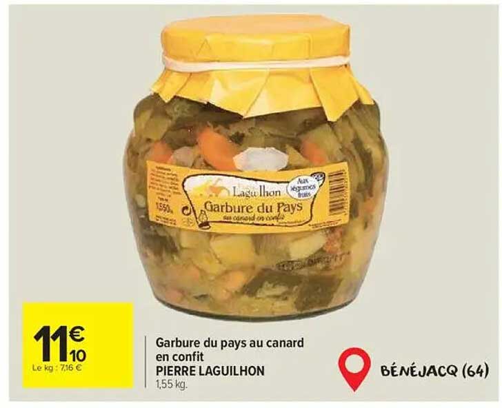 Garbage du pays au canard en confit