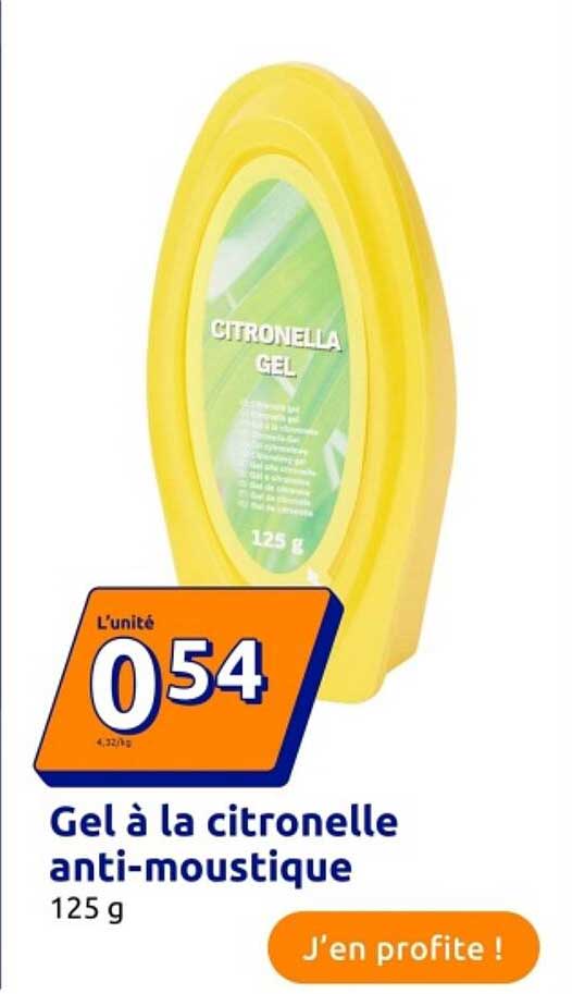 Gel à la citronnelle anti-moustique 125 g