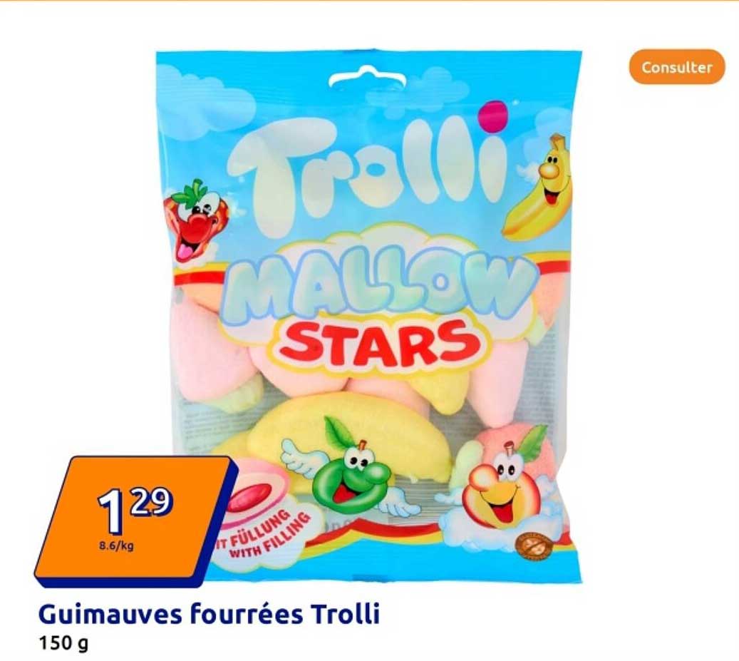 Guimauves fourrées Trolli