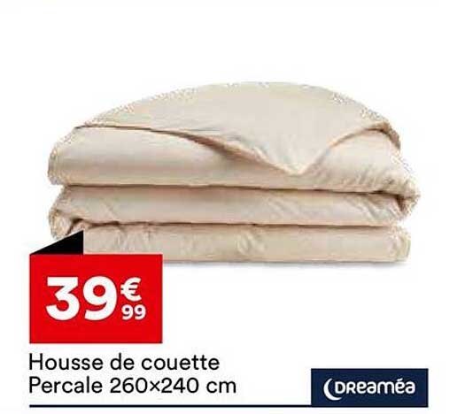 Housse de couette Percale 260x240 cm