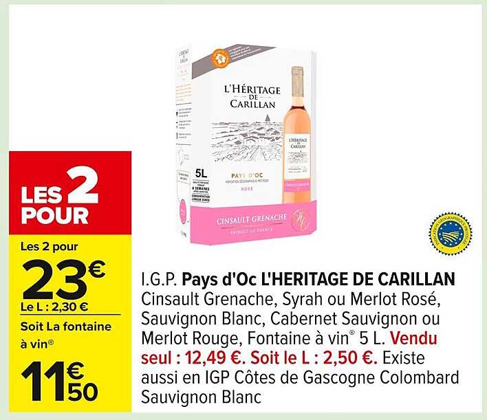 I.G.P. Pays d'Oc L'Héritage de Carillan