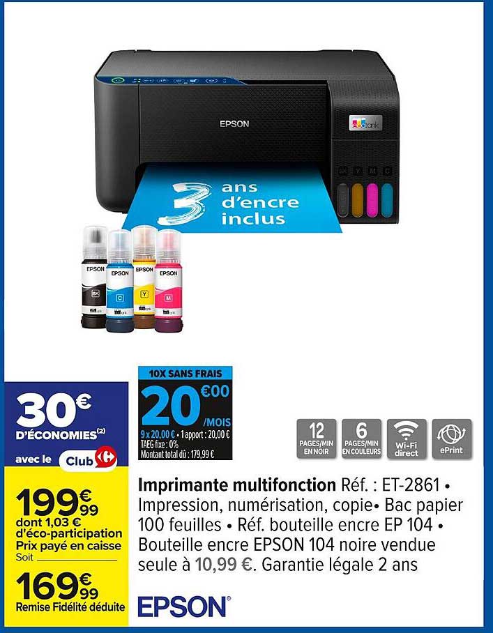Imprimante multifonction Réf. : ET-2861