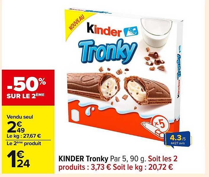 Kinder Tronkys en promotion !