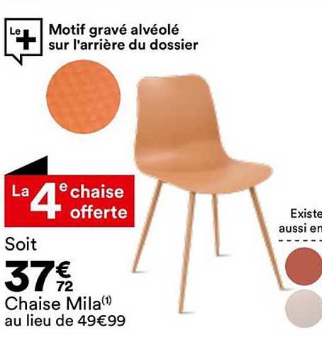 La 4e chaise offerte