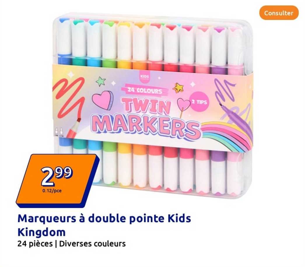 Marqueurs à double pointe Kids Kingdom