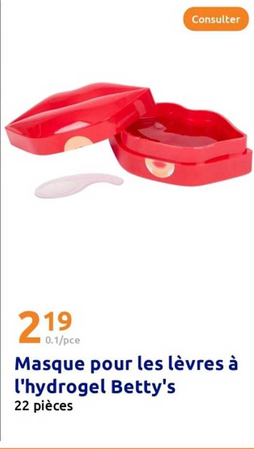 Masque pour les lèvres à l'hydrogel Betty's