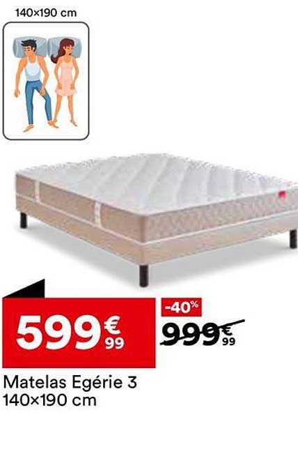 Matelas Egerie 3 140x190 cm