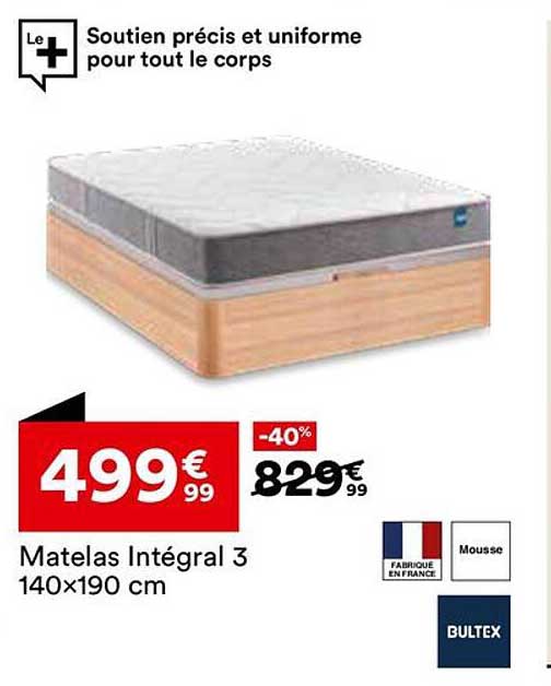 Matelas Intégral 3 140x190 cm