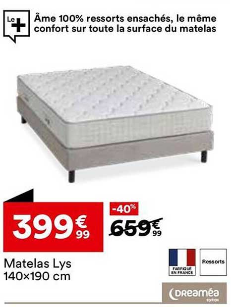 Matelas Lys 140x190 cm