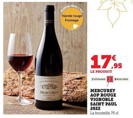 MERCUREY AOP ROUGE VIGNOBLE SAINT PAUL 2022