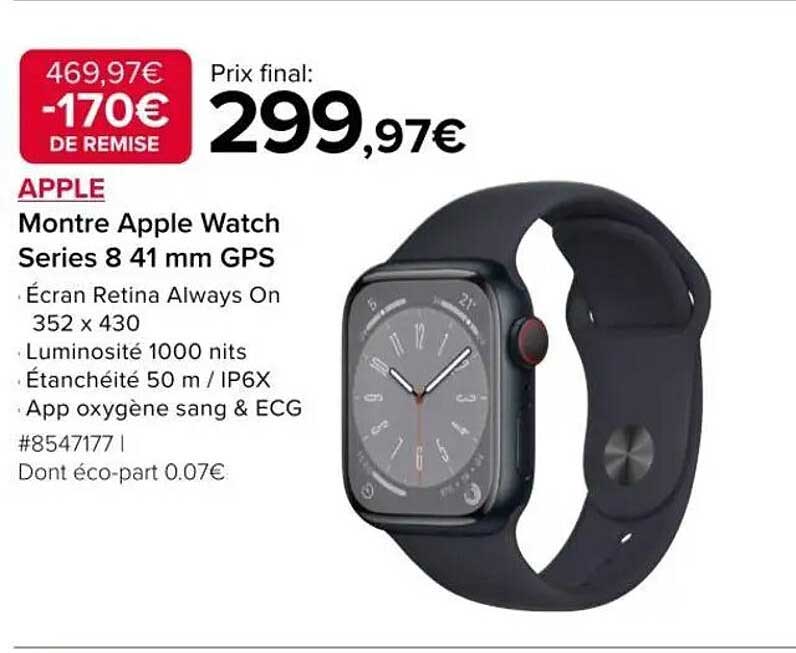 Montre Apple Watch Series 8 41 mm GPS