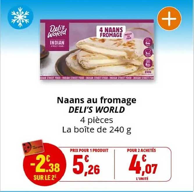 Naans au fromage DELI’S WORLD