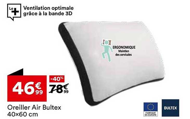 Oreiller Air Bultex 40x60 cm