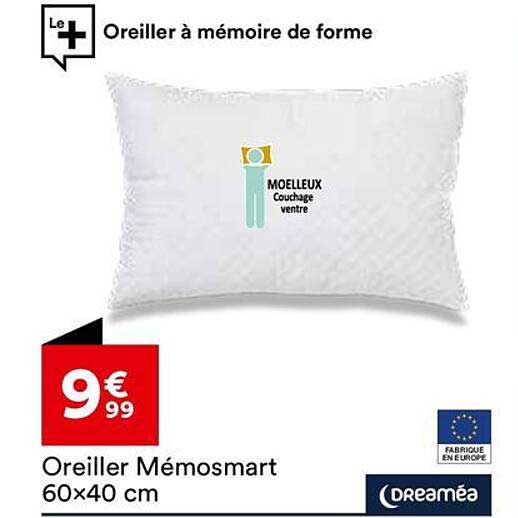 Oreiller Mémosmart 60x40 cm