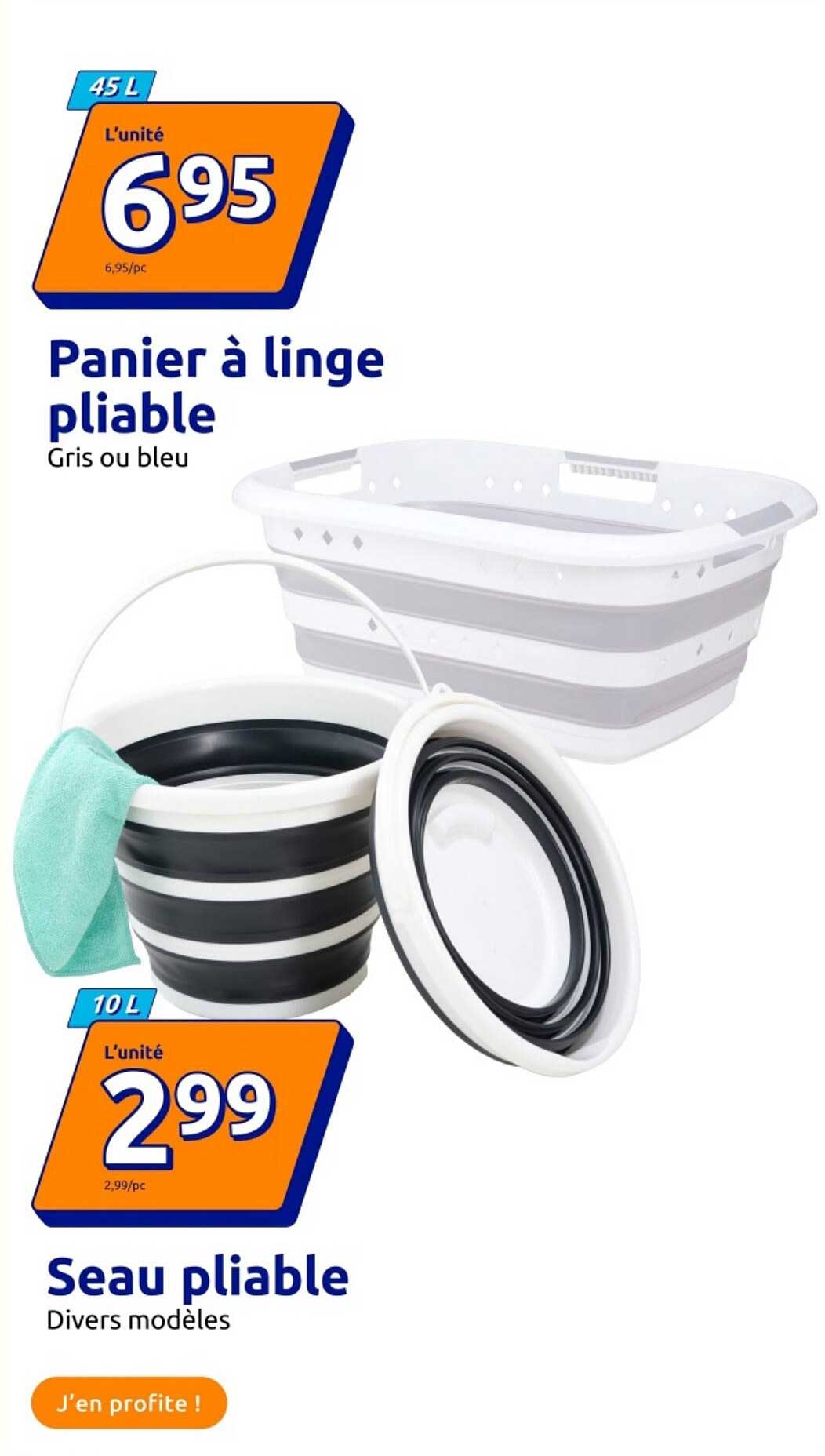 Panier à linge pliable