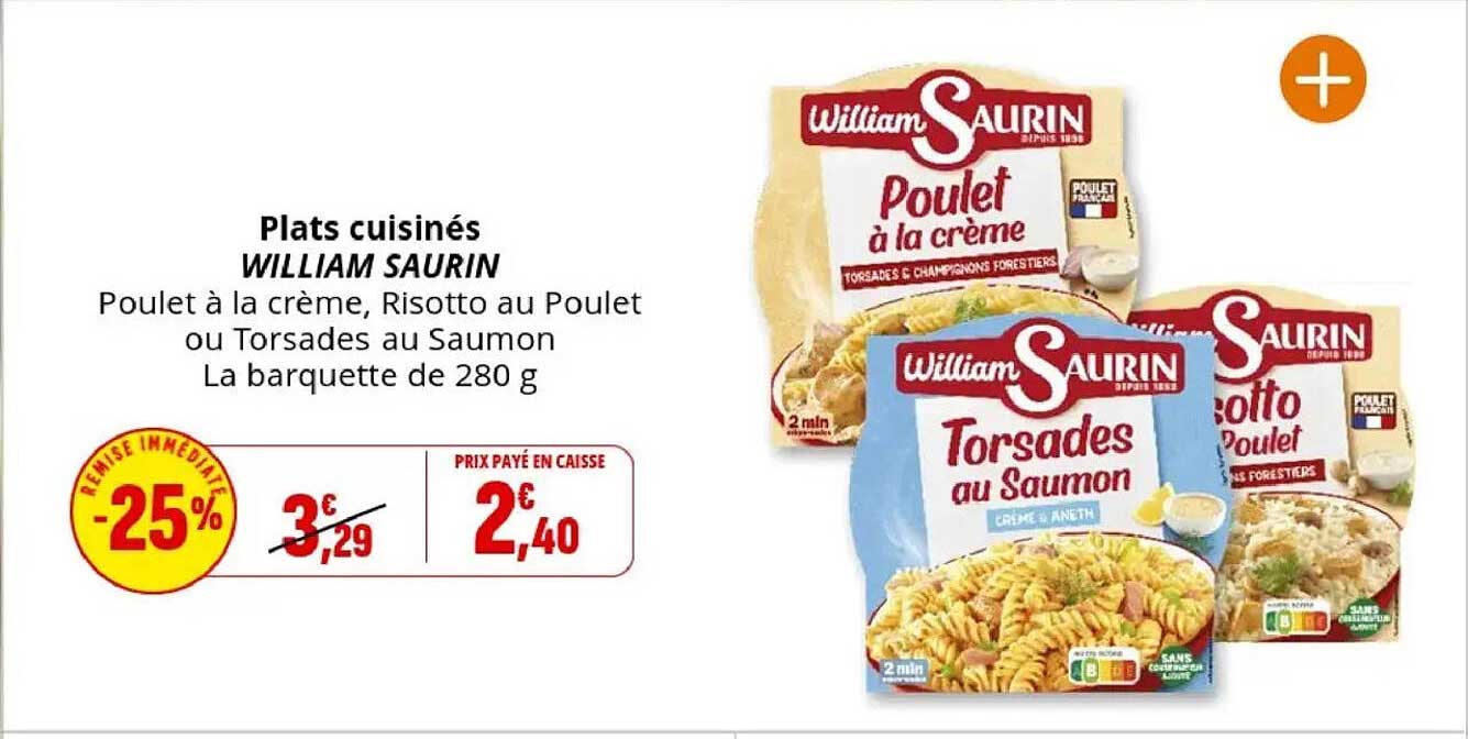 Plats cuisinés WILLIAM SAURIN