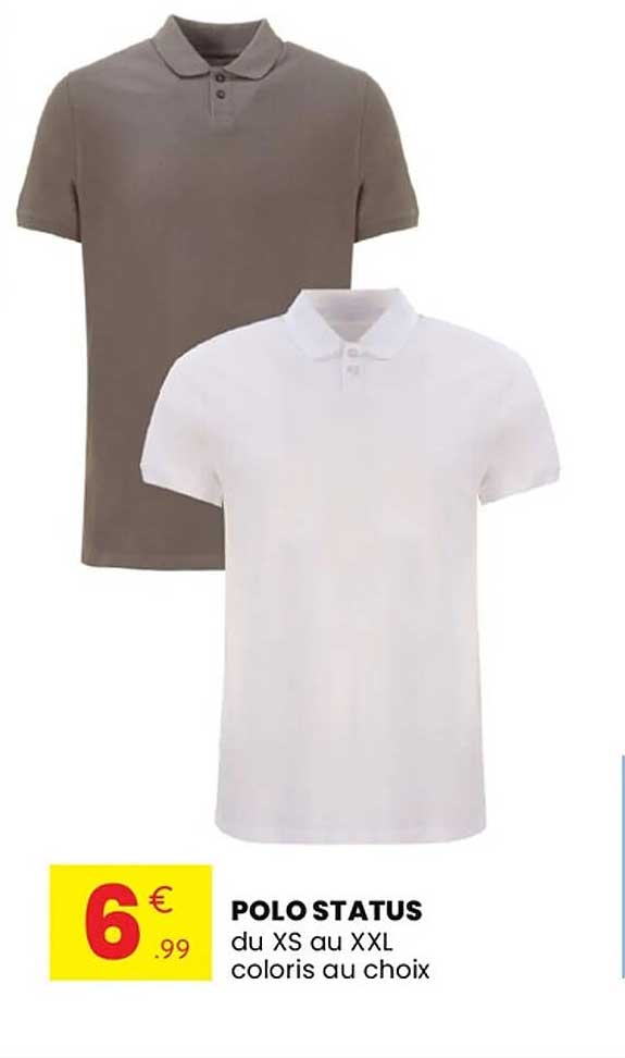 POLO STATUS du XS au XXL coloris au choix