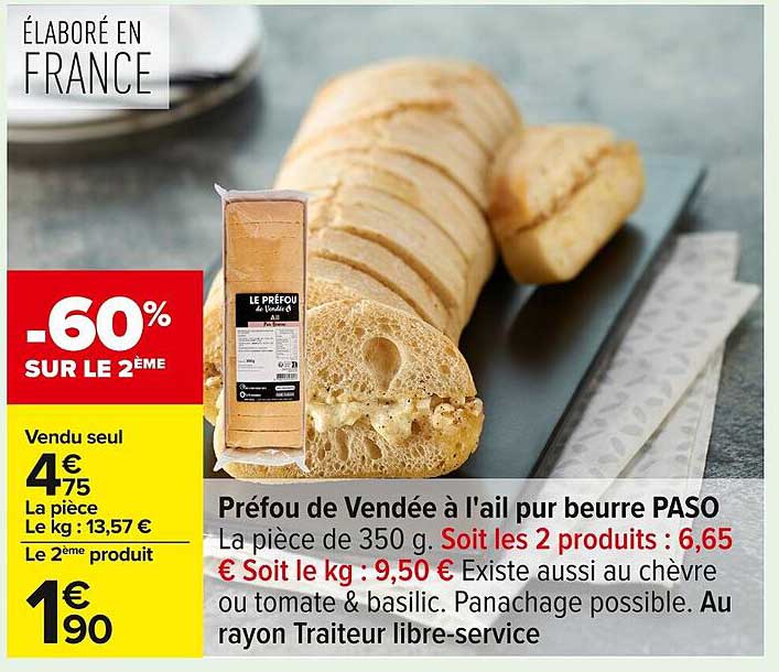 Préfou de Vendée à l'ail pour beurre PASO