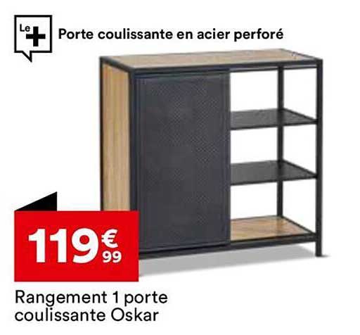 Rangement 1 porte coulissante Oskar