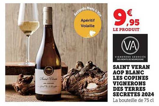 SAINT VERAN AOP BLANC LES COPINES VIGNERONS DES TERRES SECRÈTES 2024