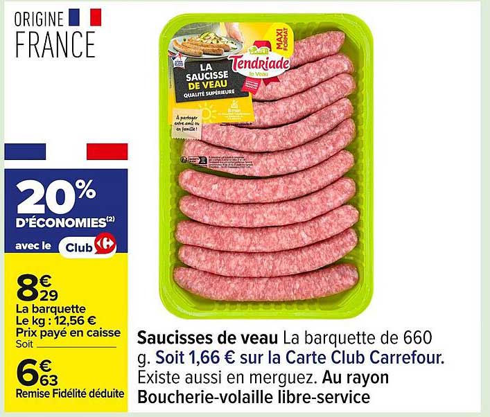 Saucisses de veau